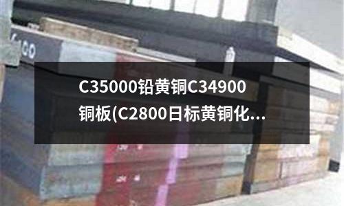 C35000铅黄铜C34900铜板(C2800日标黄铜化学成分)