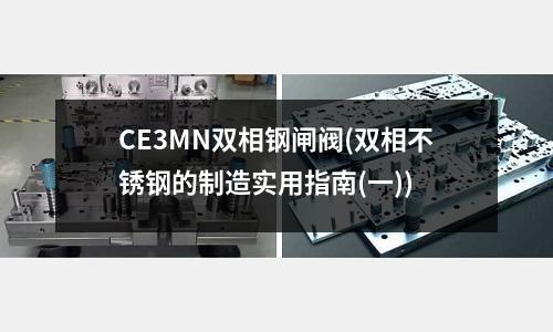 CE3MN双相钢闸阀(双相不锈钢的制造实用指南(一))