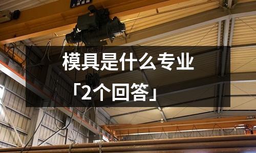 模具是什么专业「2个回答」