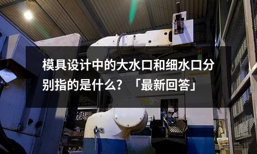 模具设计中的大水口和细水口分别指的是什么?「最新回答」