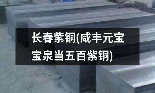长春紫铜(咸丰元宝宝泉当五百紫铜)