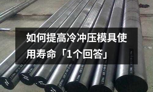 如何提高冷冲压模具使用寿命「1个回答」