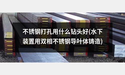 不锈钢打孔用什么钻头好(水下装置用双相不锈钢导叶体铸造)