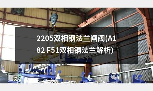 2205双相钢法兰闸阀(A182 F51双相钢法兰解析)