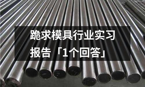 跪求模具行业实习报告「1个回答」