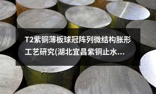 T2紫铜薄板球冠阵列微结构胀形工艺研究(湖北宜昌紫铜止水板)