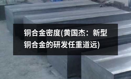 铜合金密度(黄国杰:新型铜合金的研发任重道远)