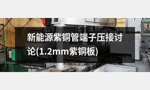 新能源紫铜管端子压接讨论(1.2mm紫铜板)