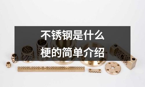 不锈钢是什么梗的简单介绍