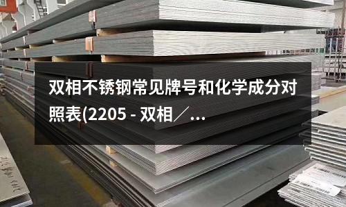 双相不锈钢常见牌号和化学成分对照表(2205 - 双相/超级双相不锈钢)