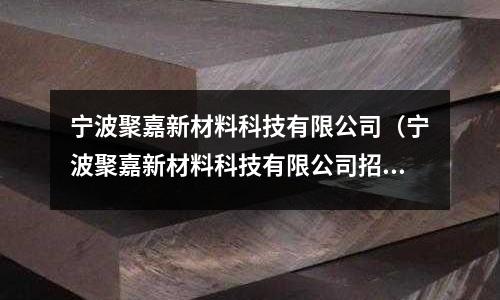 宁波聚嘉新材料科技有限公司(宁波聚嘉新材料科技有限公司招聘)