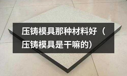 压铸模具那种材料好(压铸模具是干嘛的)