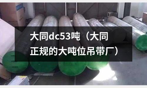 大同dc53吨(大同正规的大吨位吊带厂)