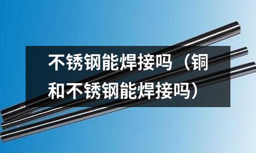 不锈钢能焊接吗(铜和不锈钢能焊接吗)