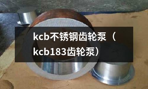 kcb不锈钢齿轮泵(kcb183齿轮泵)