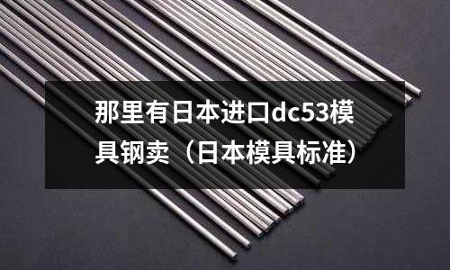 那里有日本进口dc53模具钢卖(日本模具标准)