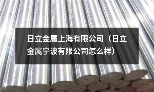 日立金属上海有限公司(日立金属宁波有限公司怎么样)