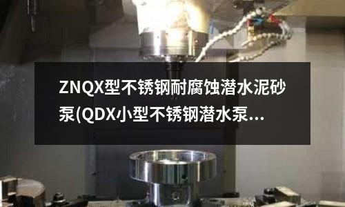 ZNQX型不锈钢耐腐蚀潜水泥砂泵(QDX小型不锈钢潜水泵的特点及应用)